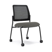 OfficeSource Starlight Armless Stacking Chair - Light Gray Fabric
