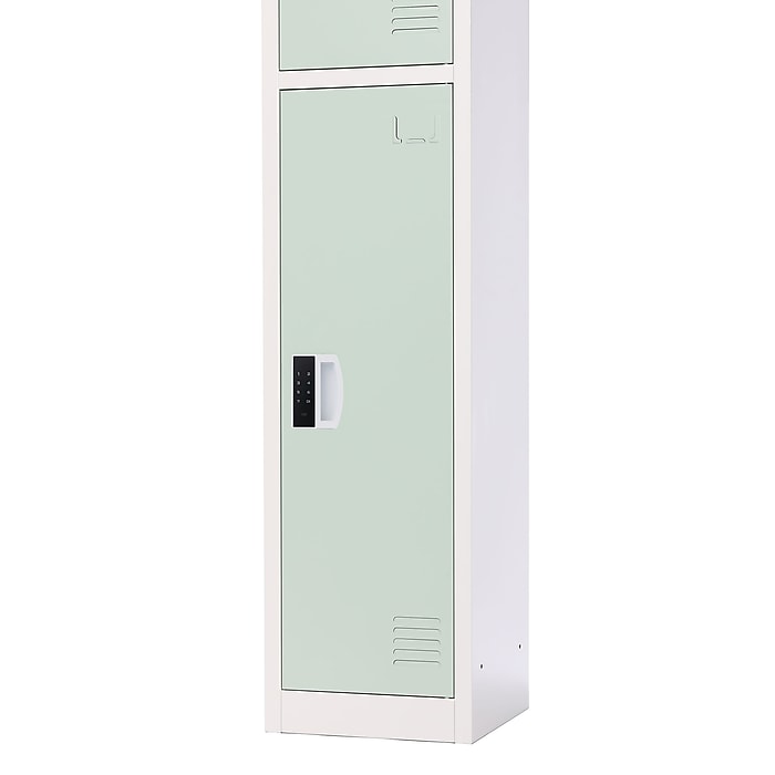 72" H x 12" W  Single Tier Steel Storage Locker with Digital Lock, Misty Green