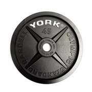 45 LB YORK 2" "Legacy" Cast Iron Precision Milled Olympic Plate