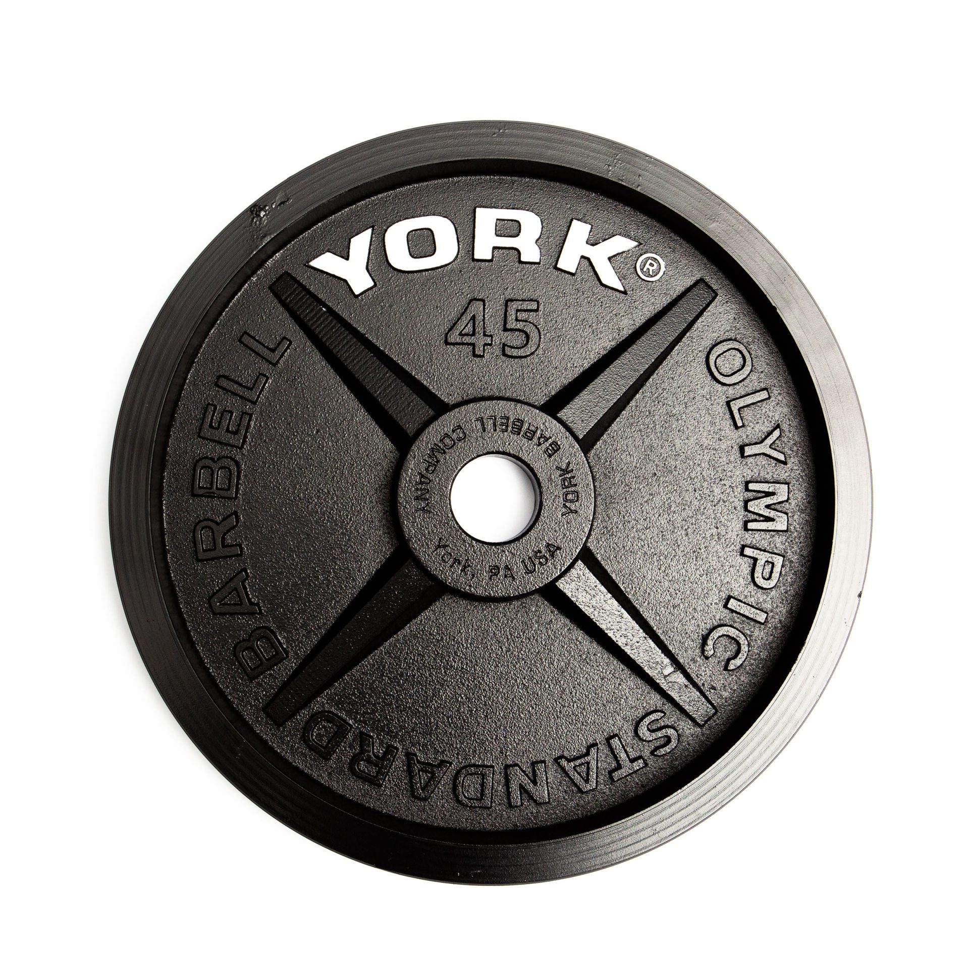 45 LB YORK 2" "Legacy" Cast Iron Precision Milled Olympic Plate