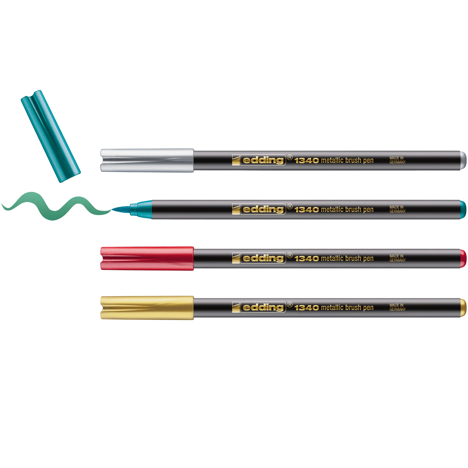 edding 1340 Metallic Brush Pen - Set of 4 - Xmas