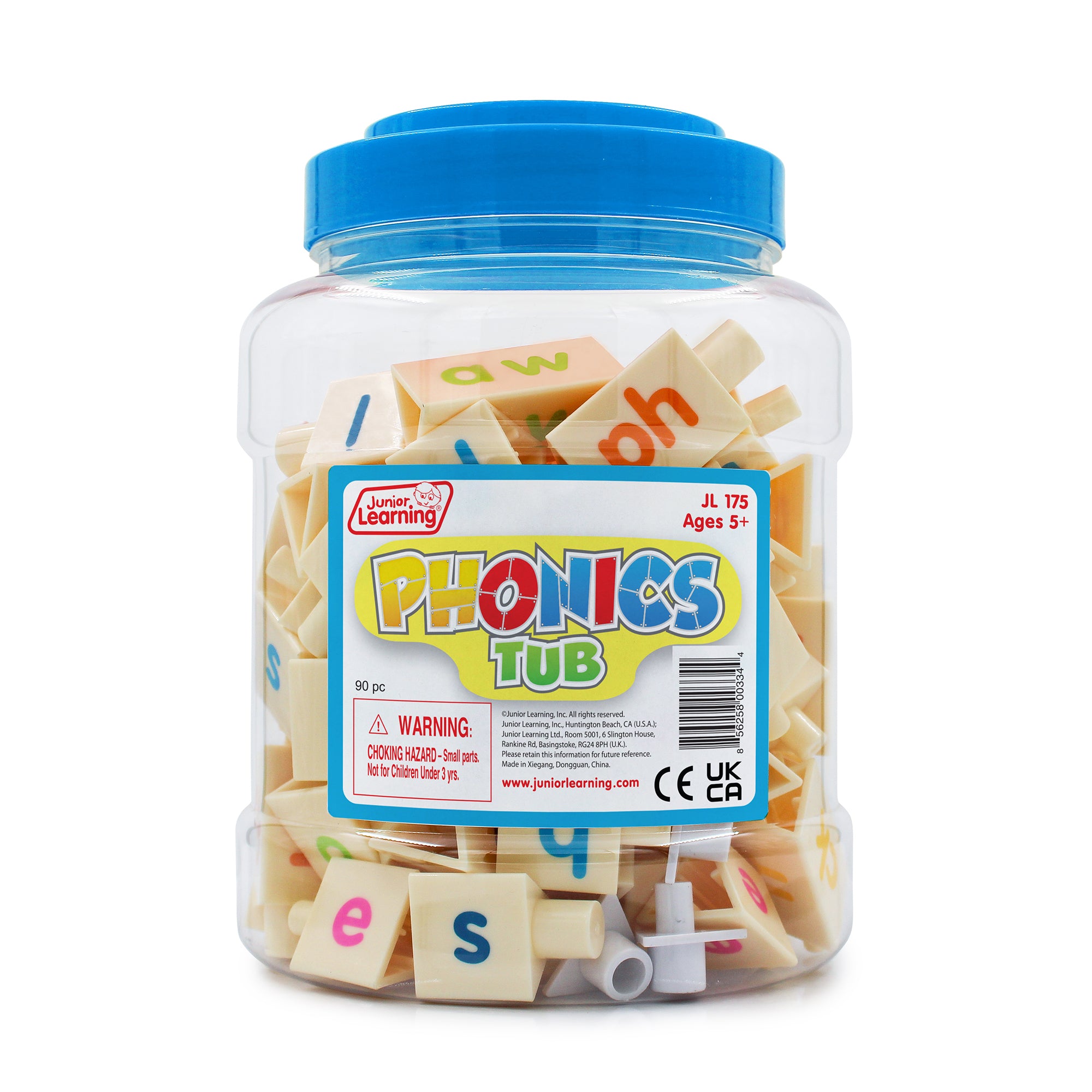 Phonics Tri-Blocks Tub, 90 Pieces