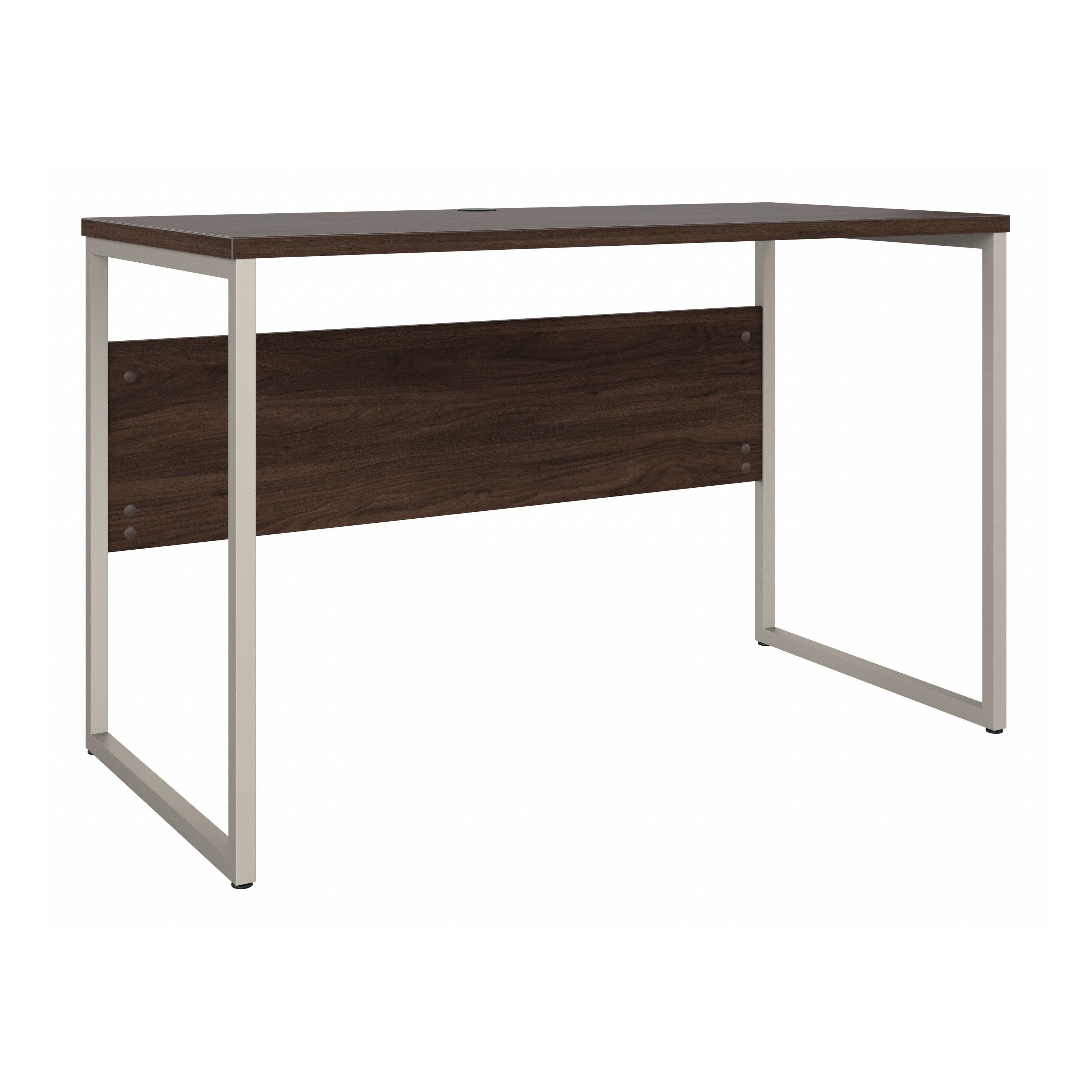 Bush Business Furniture Hybrid 48W x 24D Computer Table Desk with Metal Legs in Black Walnut - 47.6" Width x 23.35" Depth x 29.91" Height