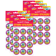 Data Way!/Computer scent Retro Scratch 'n Sniff Stinky Stickers®, 24 Per Pack, 6 Packs