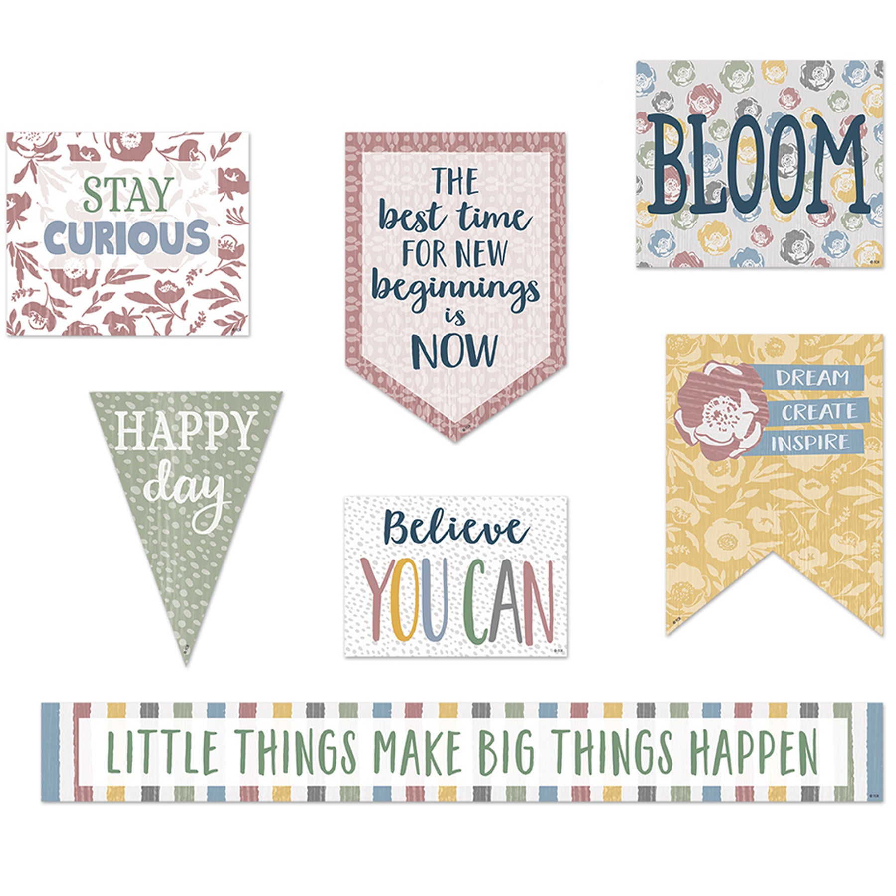 Classroom Cottage Mini Bulletin Board Set, 23 Pieces