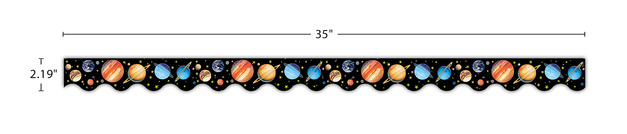Solar System Scalloped Border Trim