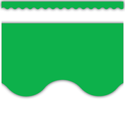 Green Scalloped Border Trim