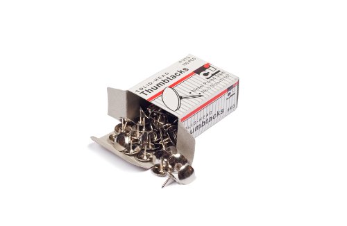 Thumb Tacks 7 16 in. Nickel Plated Pack of 100