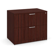OfficeSource Laminate Lateral Files 2 Drawer Lateral File - Mahogany