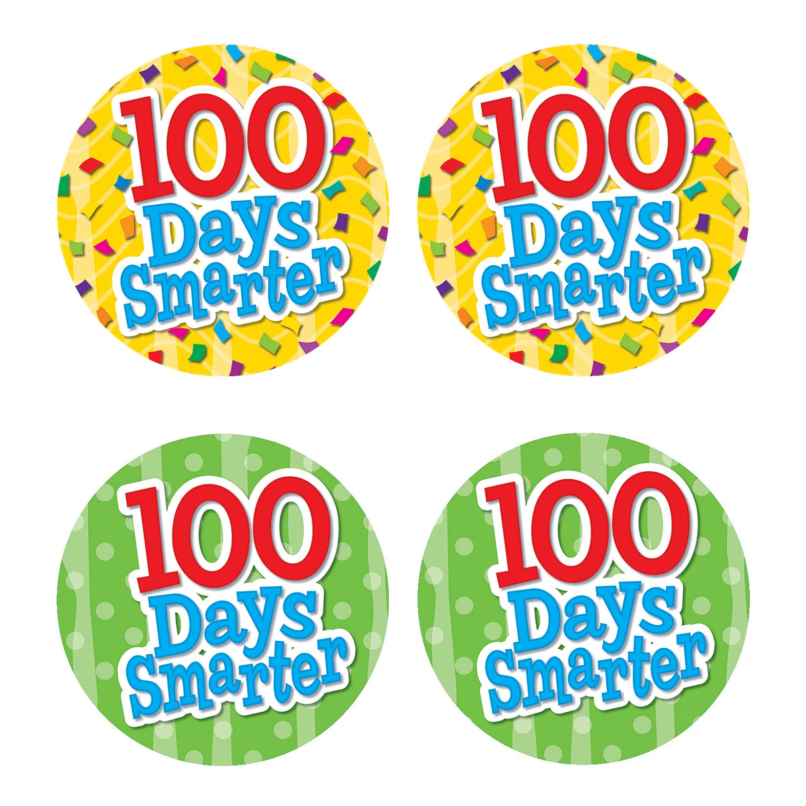 100 Days Smarter Wear ’Em Badges