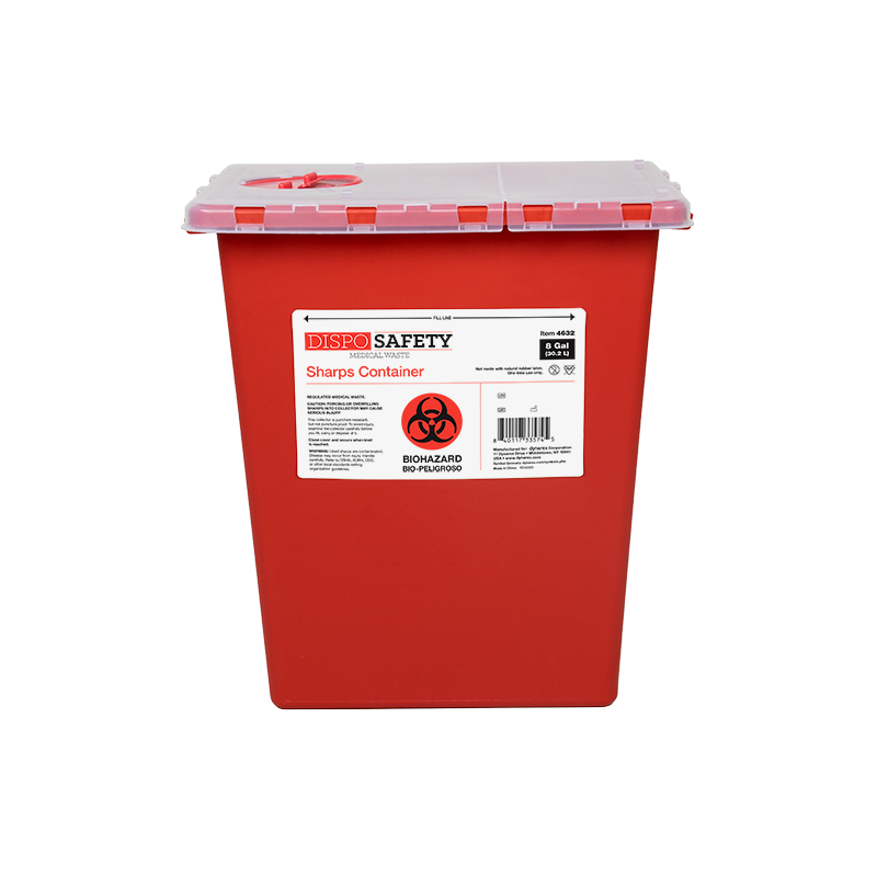 Sharps Container, 8 gal., 12 pcs per Case
