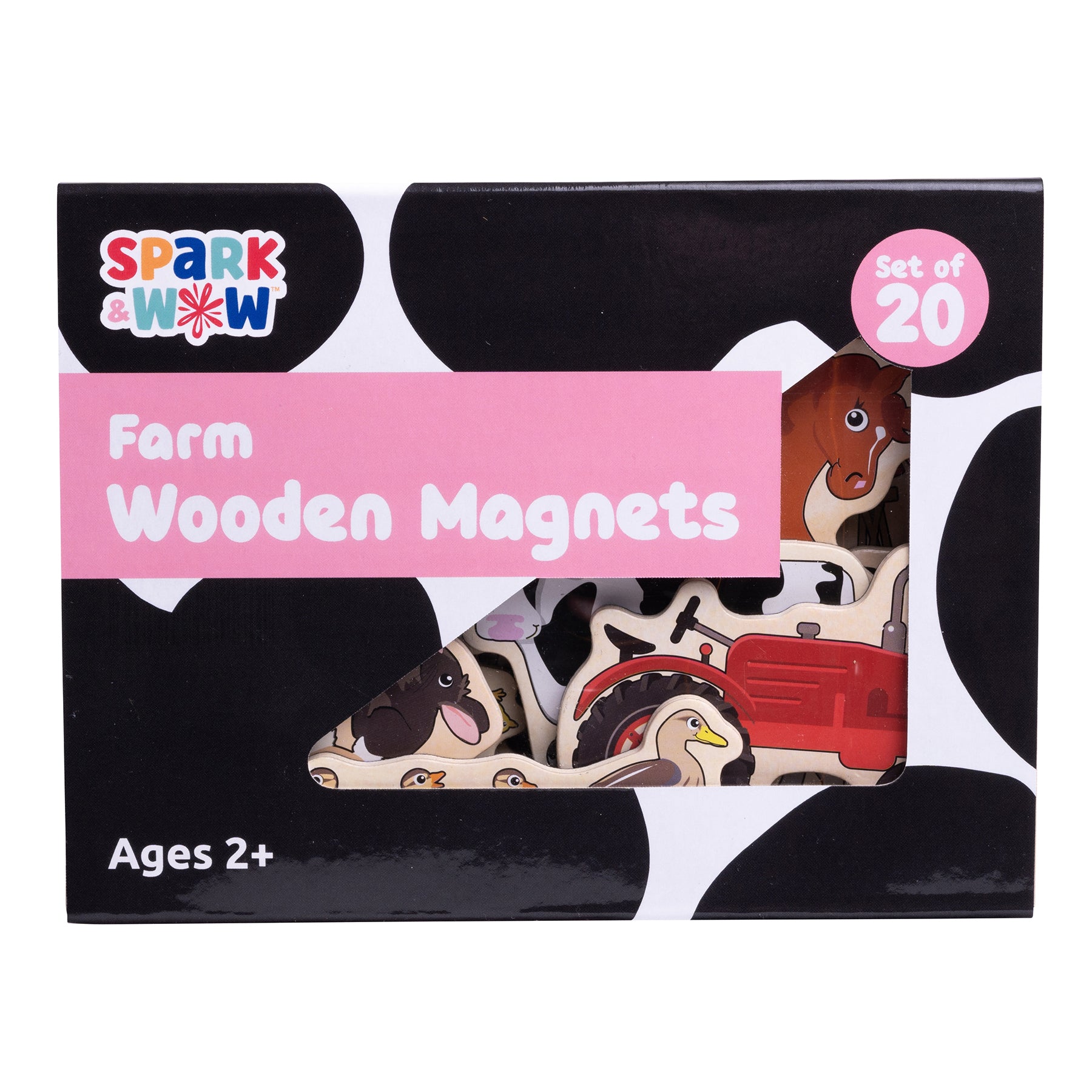 Wooden Magnets- Farm - Set of 20