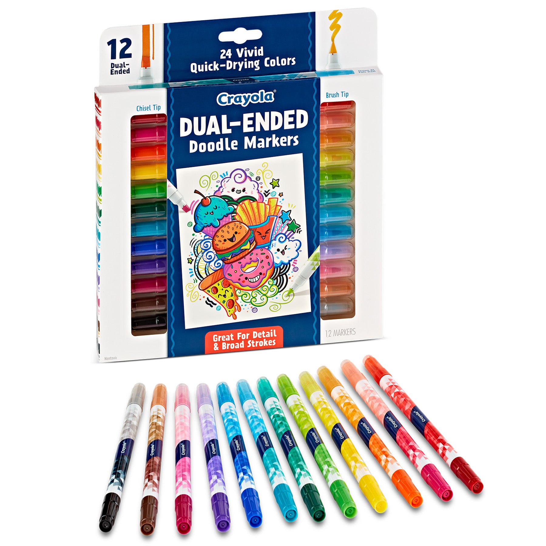 Doodle & Draw Dual-Ended Doodle Marker, 12 Count
