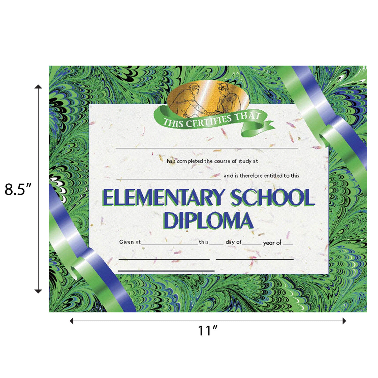 Elementary School Diploma, 8.5" x 11", Pack of 30
