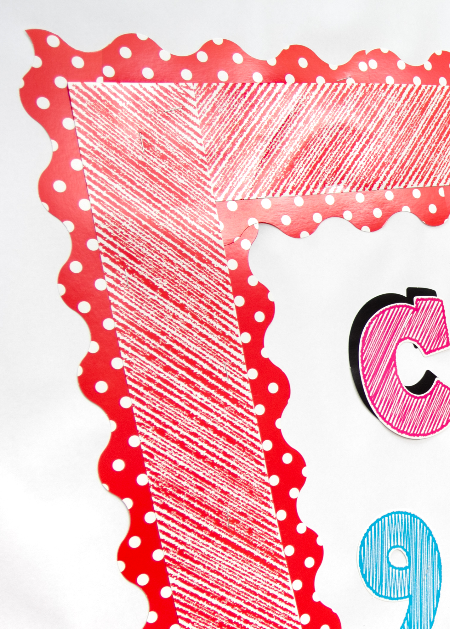 Red Polka Dots Scalloped Border Trim