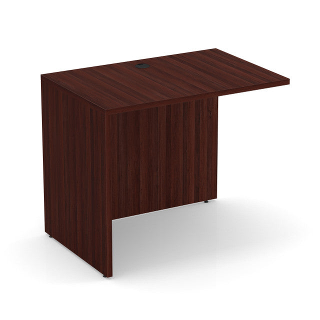 OfficeSource Laminate Reversible Return - 35''W x 24''D - Mahogany