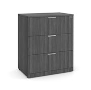 OfficeSource Laminate Lateral Files 3 Drawer Lateral File Cabinet - Coastal Gray