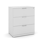 OfficeSource Laminate Lateral Files 3 Drawer Lateral File Cabinet - White