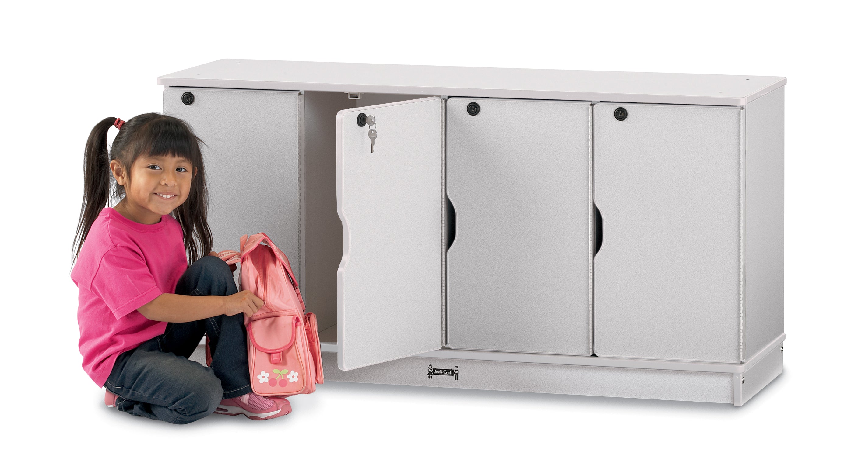 Rainbow Accents® Stacking Lockable Lockers -  Single Stack  - Gray