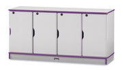 Rainbow Accents® Stacking Lockable Lockers -  Single Stack - Purple