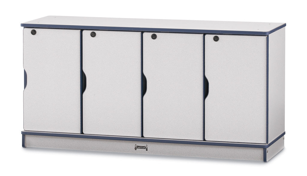 Rainbow Accents® Stacking Lockable Lockers -  Single Stack - Navy