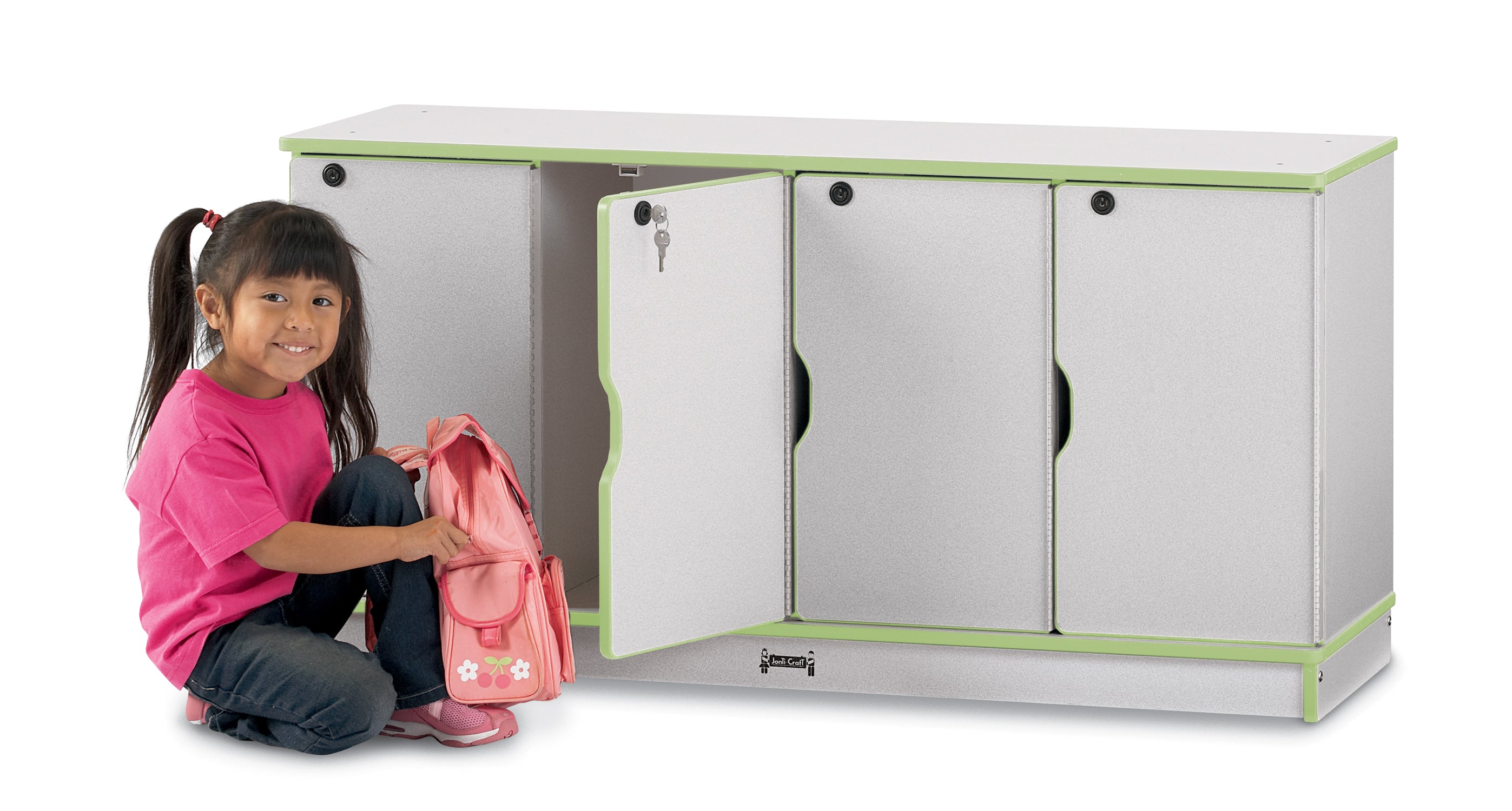 Rainbow Accents® Stacking Lockable Lockers -  Single Stack - Key Lime Green
