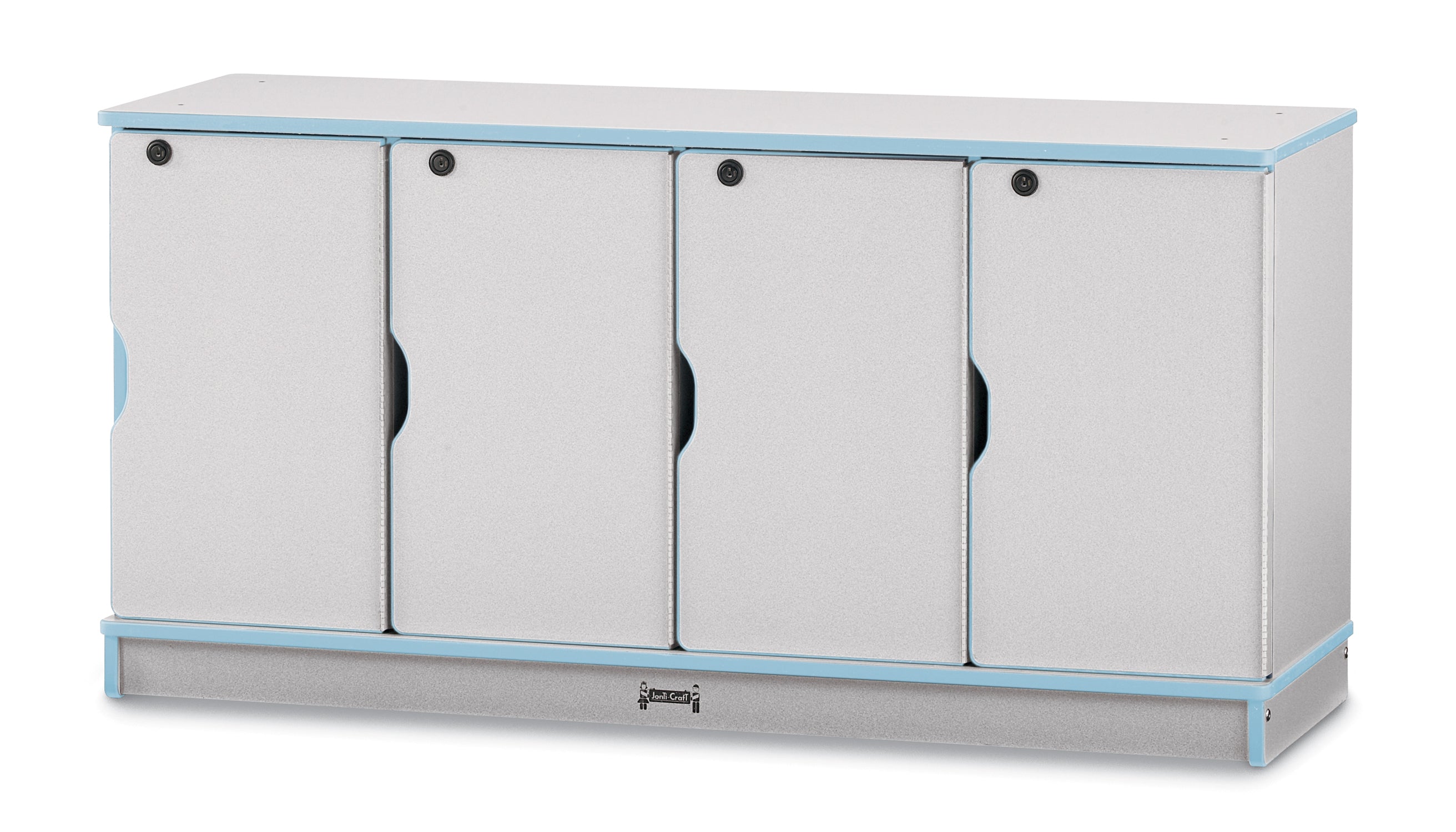 Rainbow Accents® Stacking Lockable Lockers -  Single Stack - Coastal Blue