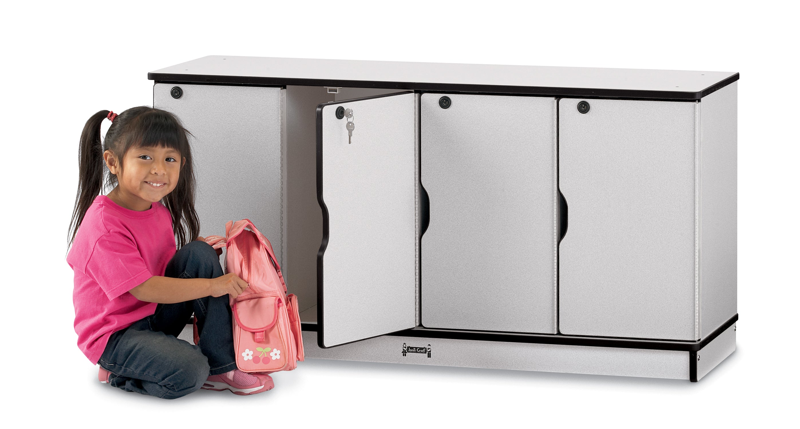 Rainbow Accents® Stacking Lockable Lockers -  Single Stack - Black