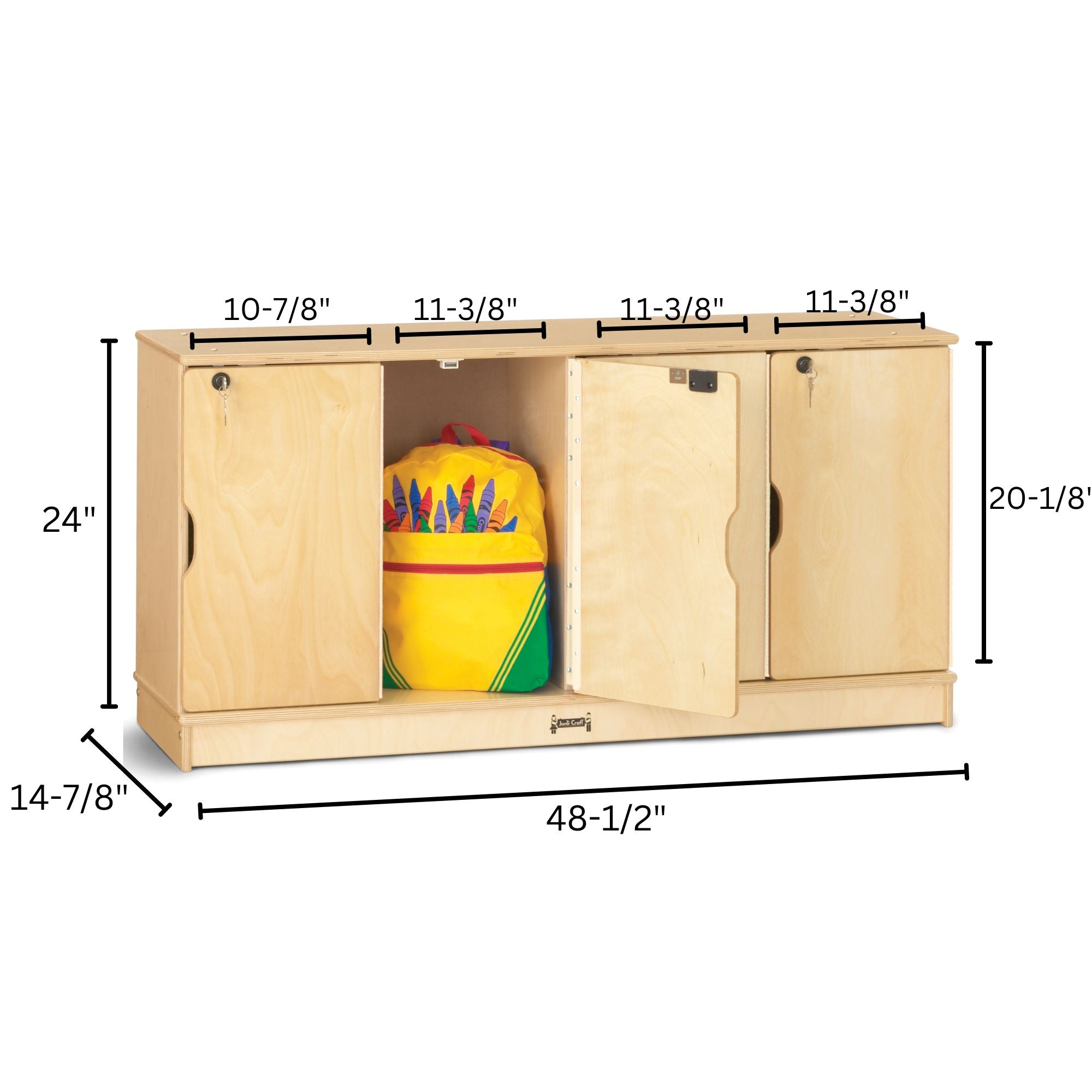 Jonti-Craft® Stacking Lockable Lockers -  Single Stack