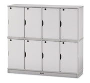 Rainbow Accents® Stacking Lockable Lockers -  Double Stack  - Gray