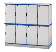 Rainbow Accents® Stacking Lockable Lockers -  Double Stack - Blue
