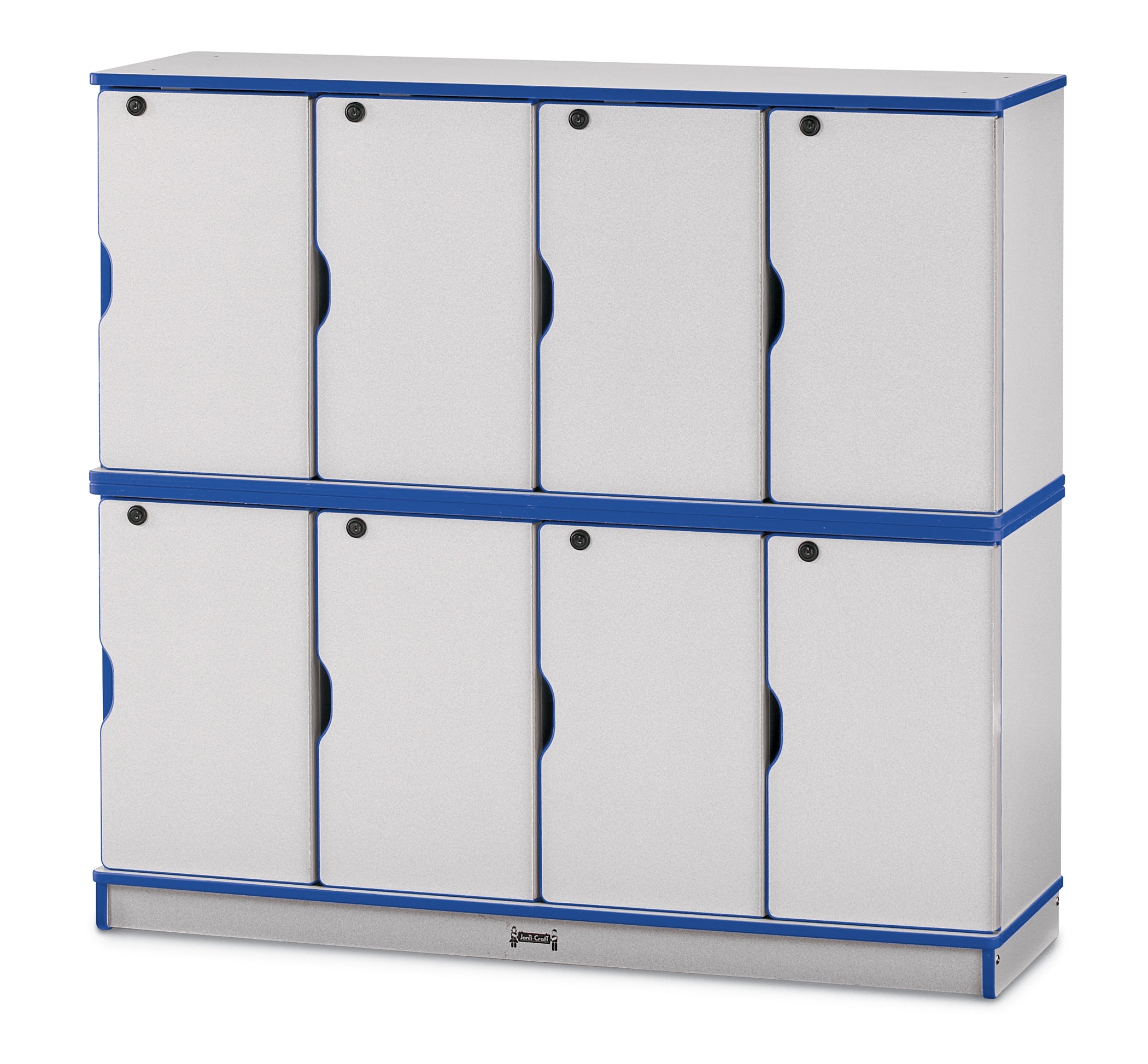 Rainbow Accents® Stacking Lockable Lockers -  Double Stack - Blue