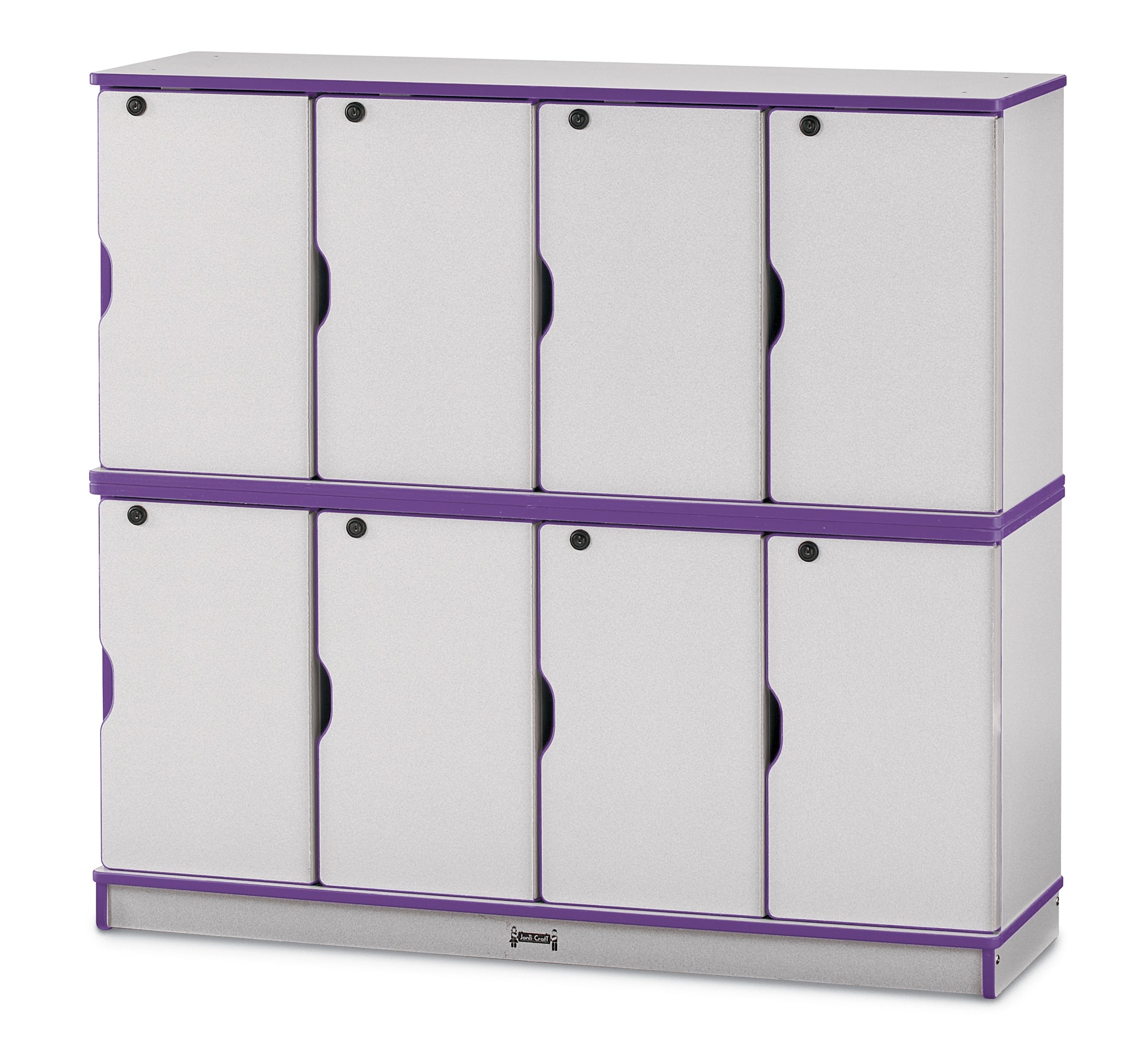 Rainbow Accents® Stacking Lockable Lockers -  Double Stack - Purple