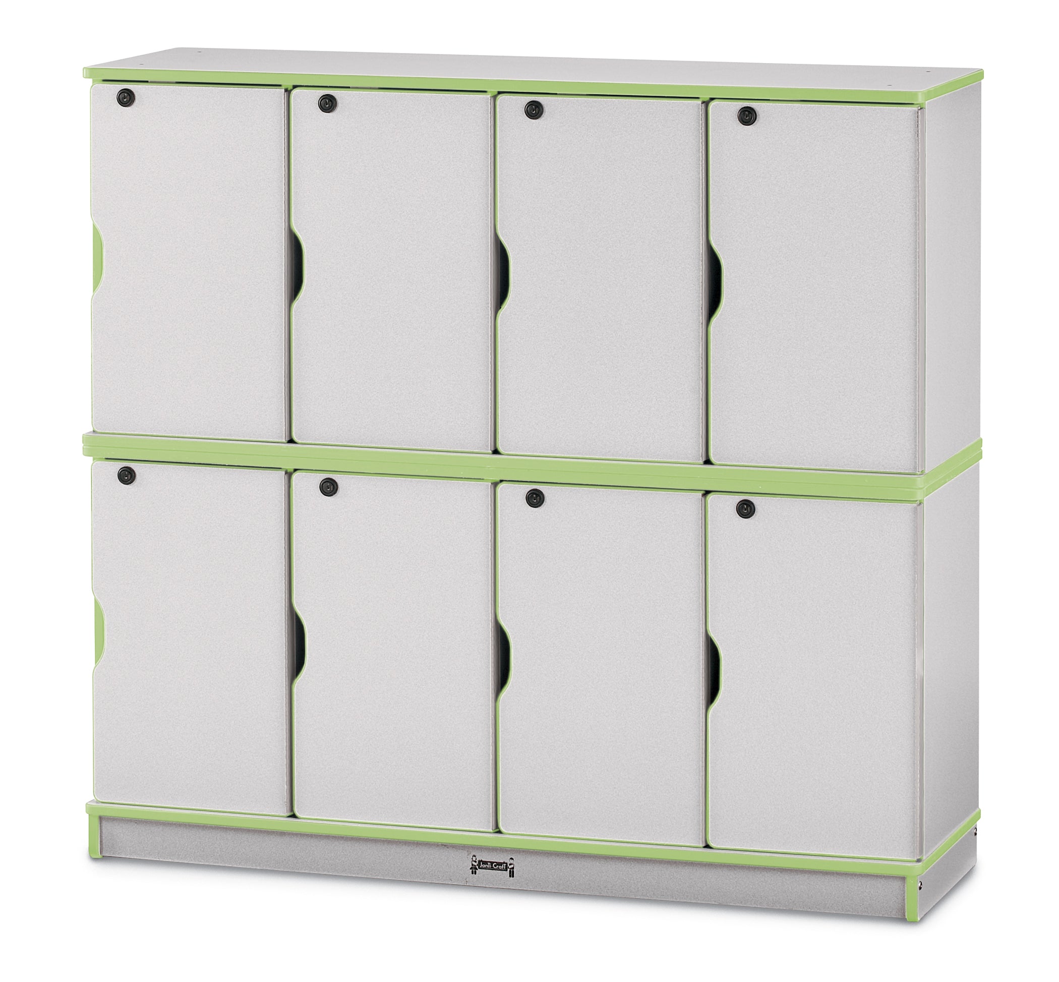 Rainbow Accents® Stacking Lockable Lockers -  Double Stack - Key Lime Green