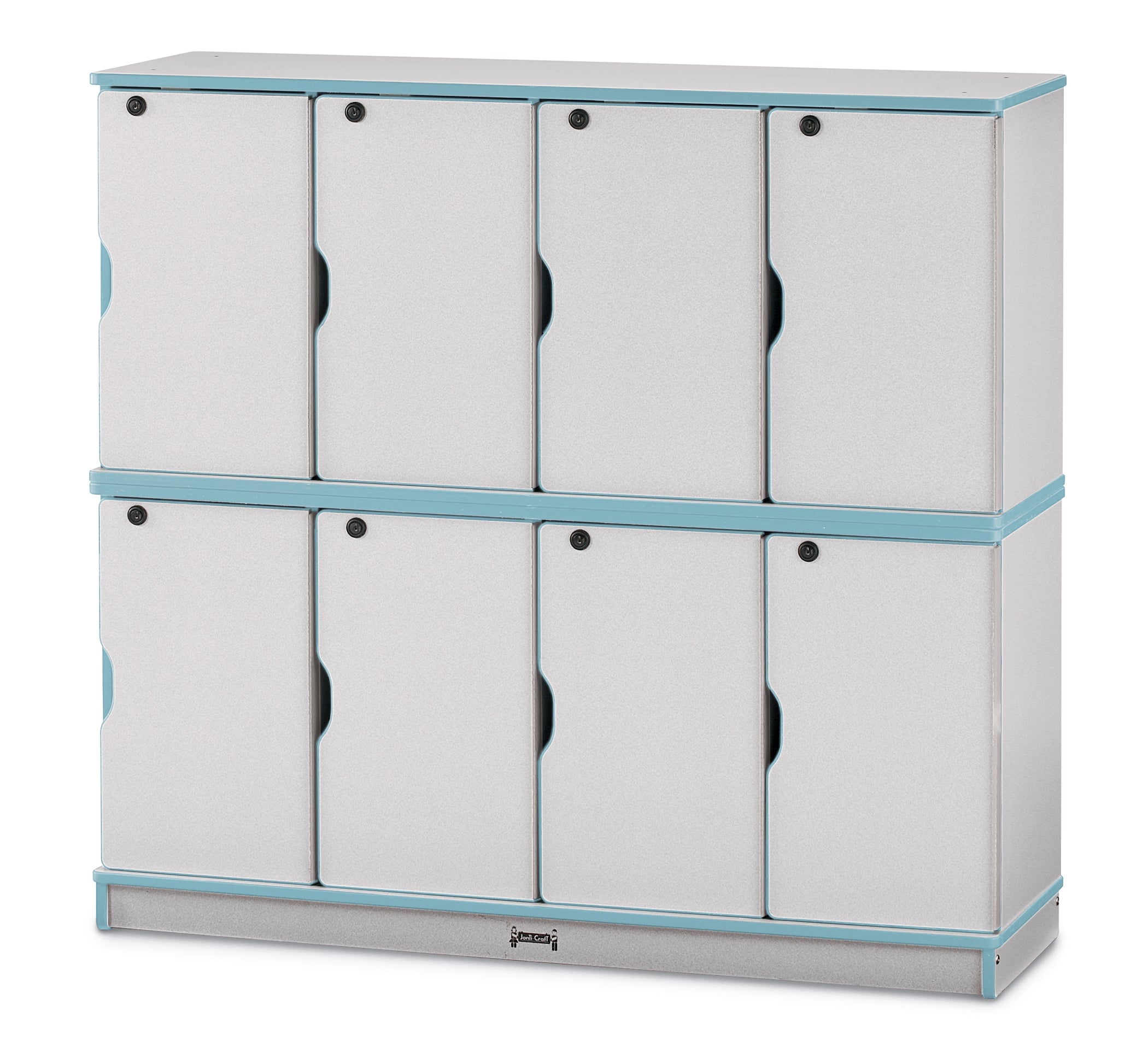 Rainbow Accents® Stacking Lockable Lockers -  Double Stack - Coastal Blue