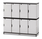 Rainbow Accents® Stacking Lockable Lockers -  Double Stack - Black