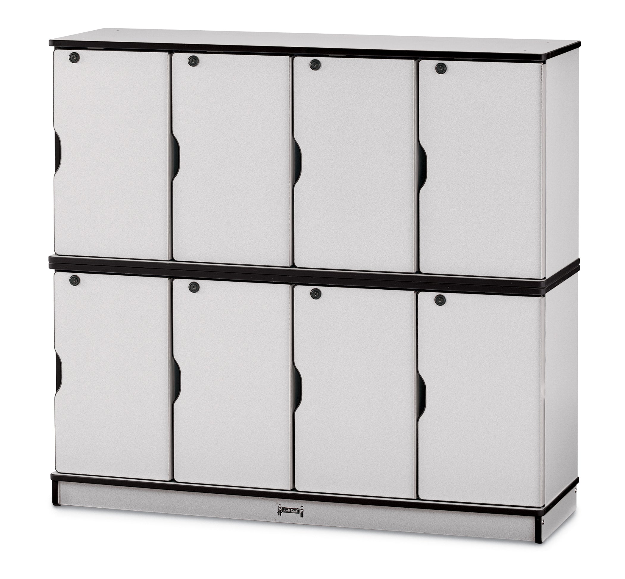 Rainbow Accents® Stacking Lockable Lockers -  Double Stack - Black