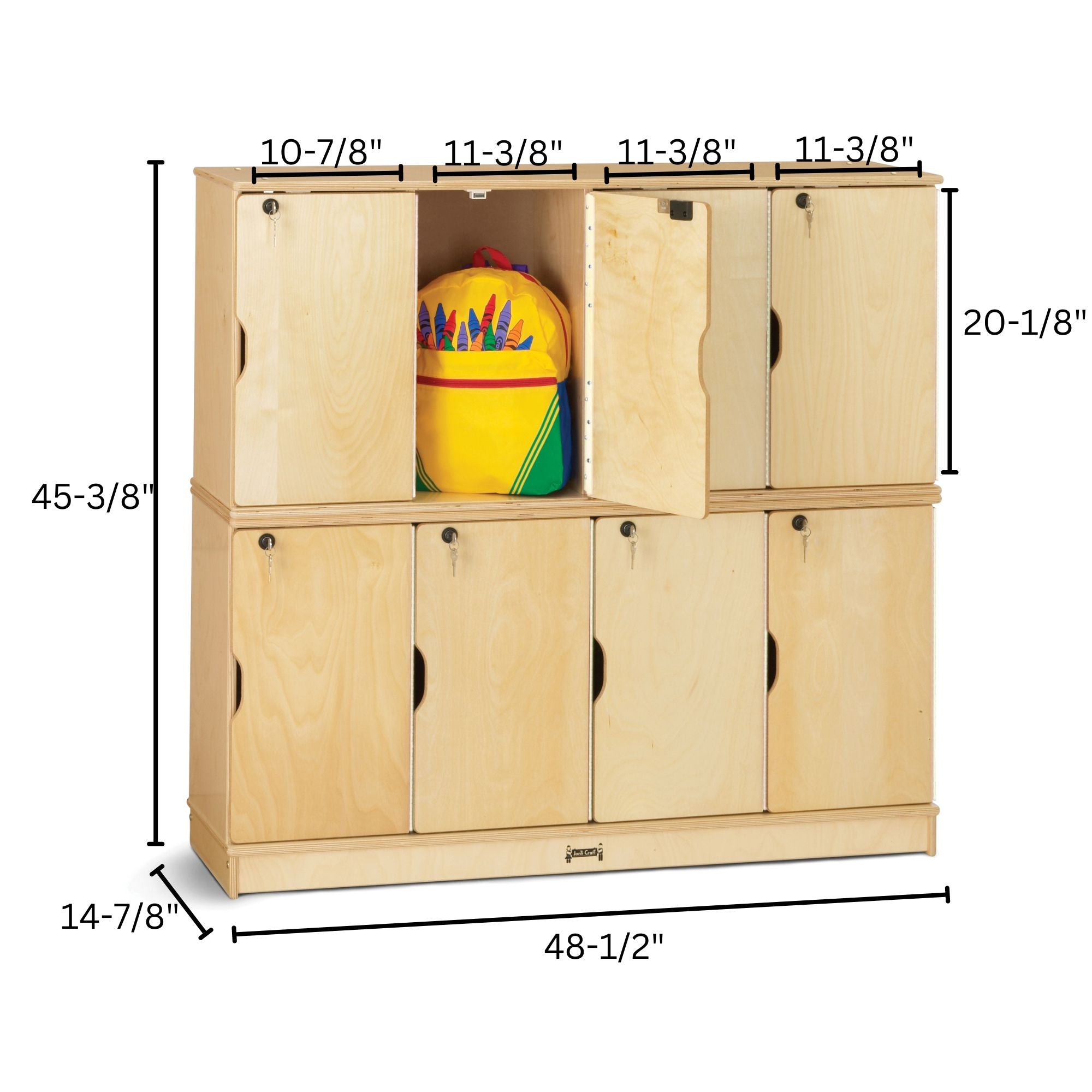 Jonti-Craft® Stacking Lockable Lockers -  Double Stack