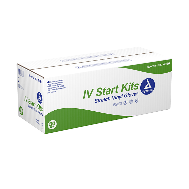 IV Start Kit, w/ PVC Gloves - 50 Kits per Case