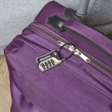 1-3/8in (36mm) Wide Set Your Own Numeric Combination TSA-Approved Luggage Lock with Flexible Shackle; Assorted Colors