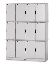 Rainbow Accents® Stacking Lockable Lockers -  Triple Stack  - Gray