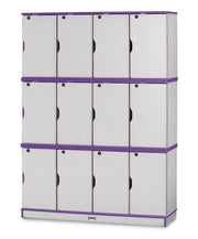 Rainbow Accents® Stacking Lockable Lockers -  Triple Stack - Purple