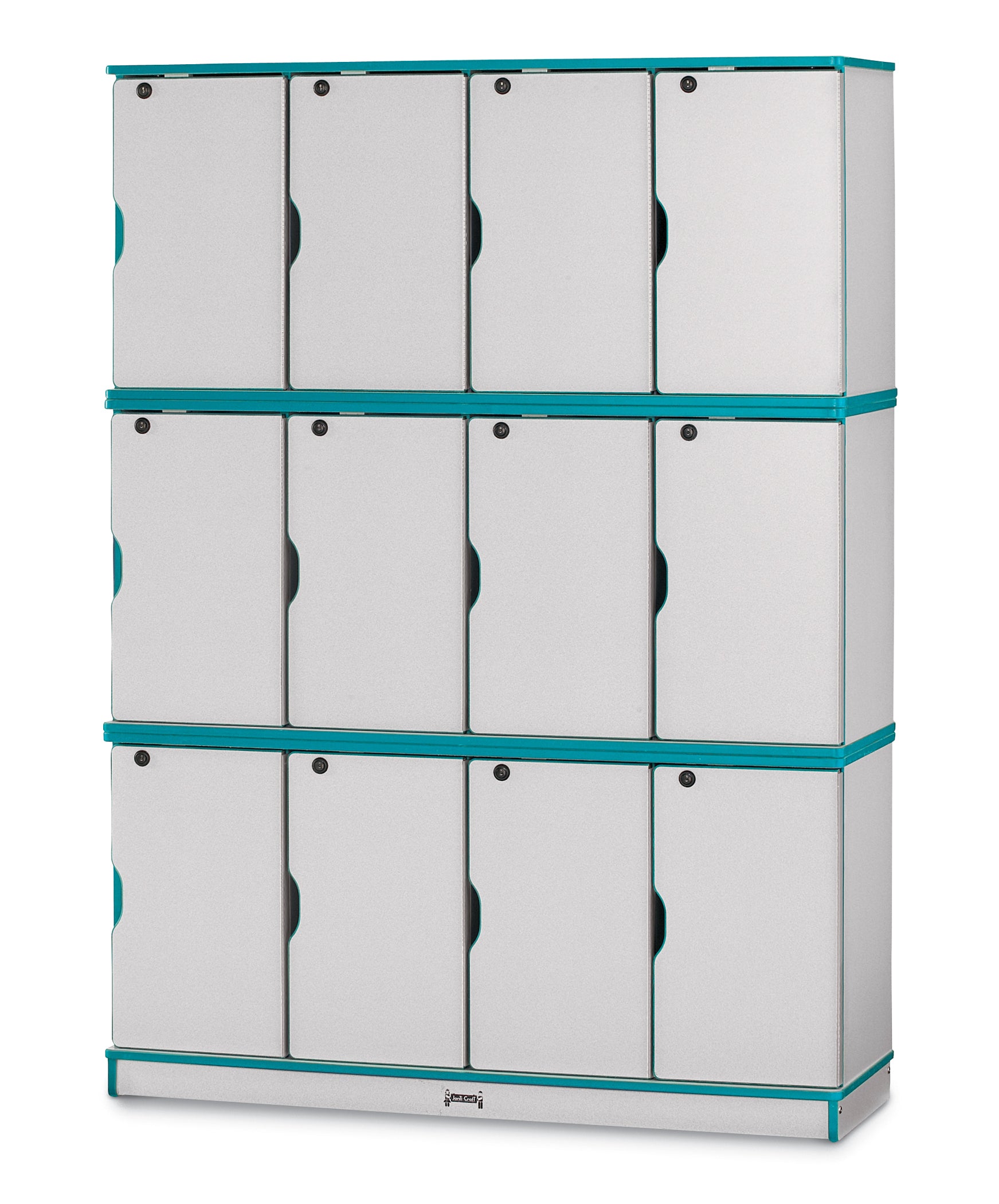 Rainbow Accents® Stacking Lockable Lockers -  Triple Stack - Teal