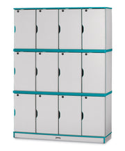 Rainbow Accents® Stacking Lockable Lockers -  Triple Stack - Teal