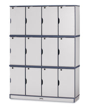 Rainbow Accents® Stacking Lockable Lockers -  Triple Stack - Navy
