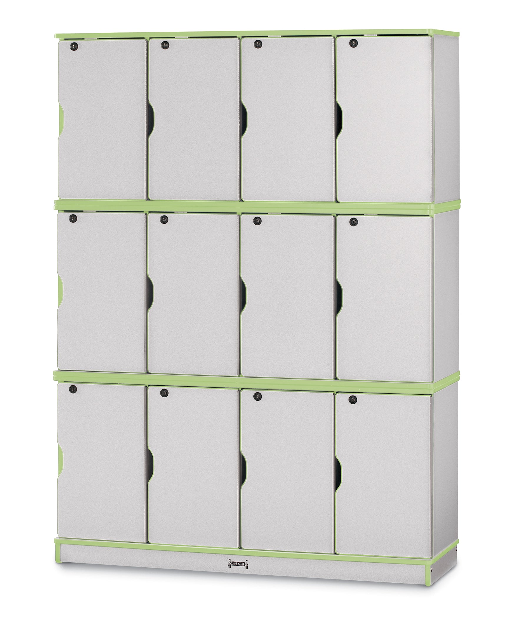 Rainbow Accents® Stacking Lockable Lockers -  Triple Stack - Key Lime Green