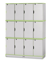Rainbow Accents® Stacking Lockable Lockers -  Triple Stack - Key Lime Green