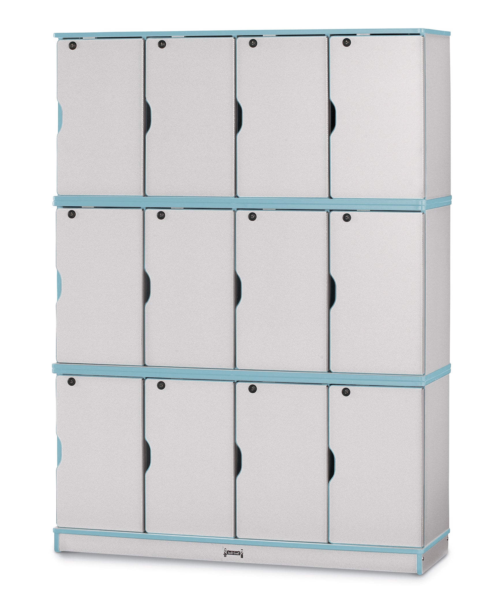 Rainbow Accents® Stacking Lockable Lockers -  Triple Stack - Coastal Blue