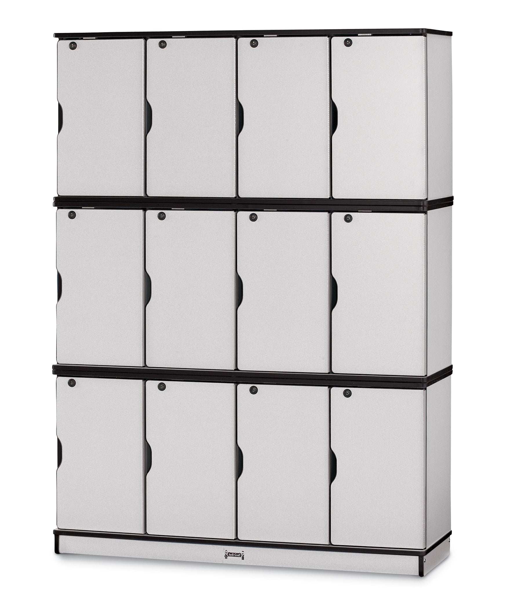 Rainbow Accents® Stacking Lockable Lockers -  Triple Stack - Black