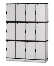 Rainbow Accents® Stacking Lockable Lockers -  Triple Stack - Black